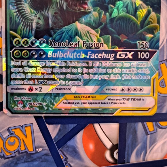 Bulbasaur And Xenomorph Tag Team Pokemon Card - Picture 4 of 8